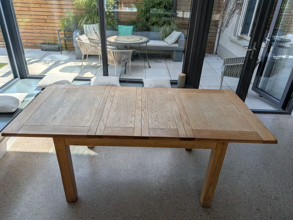 Solid Oak Dining Table - Image 2