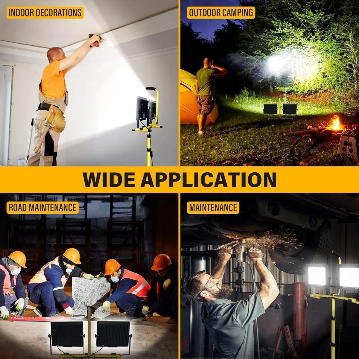 LED Work Light 200W Dual Head Floodlight - Image 3