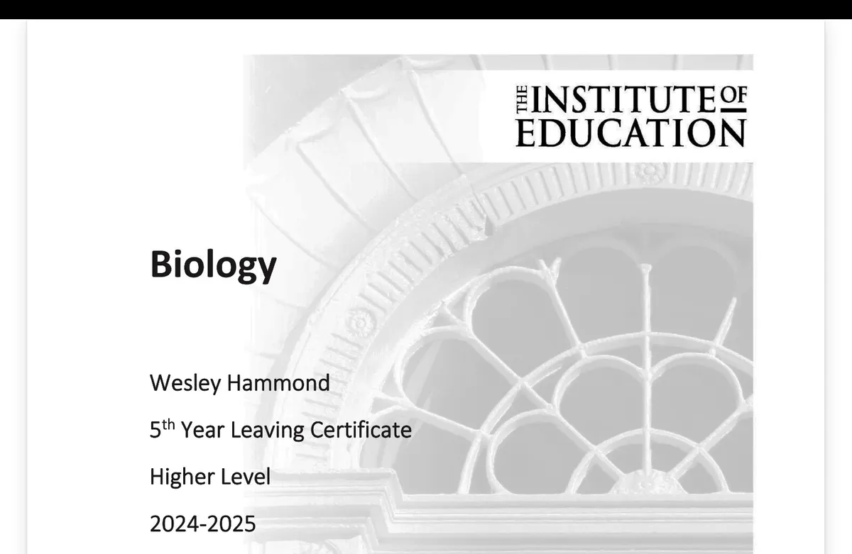 H1 Biology Institute of Education notes