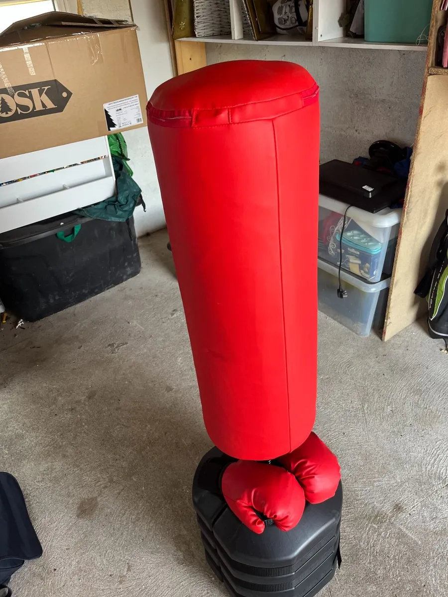 Boxing 155cm Freestanding Punching Bag & Gloves - Image 1