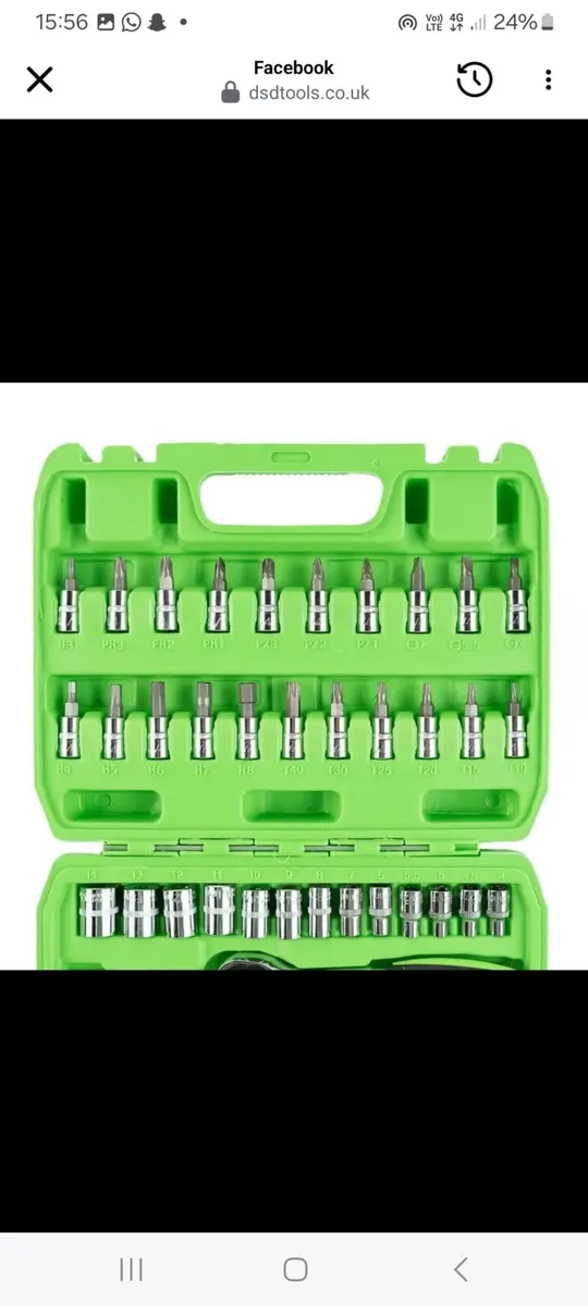 🔧 46 Piece 1/4" Drive Metric Socket & Bit Set - Image 4