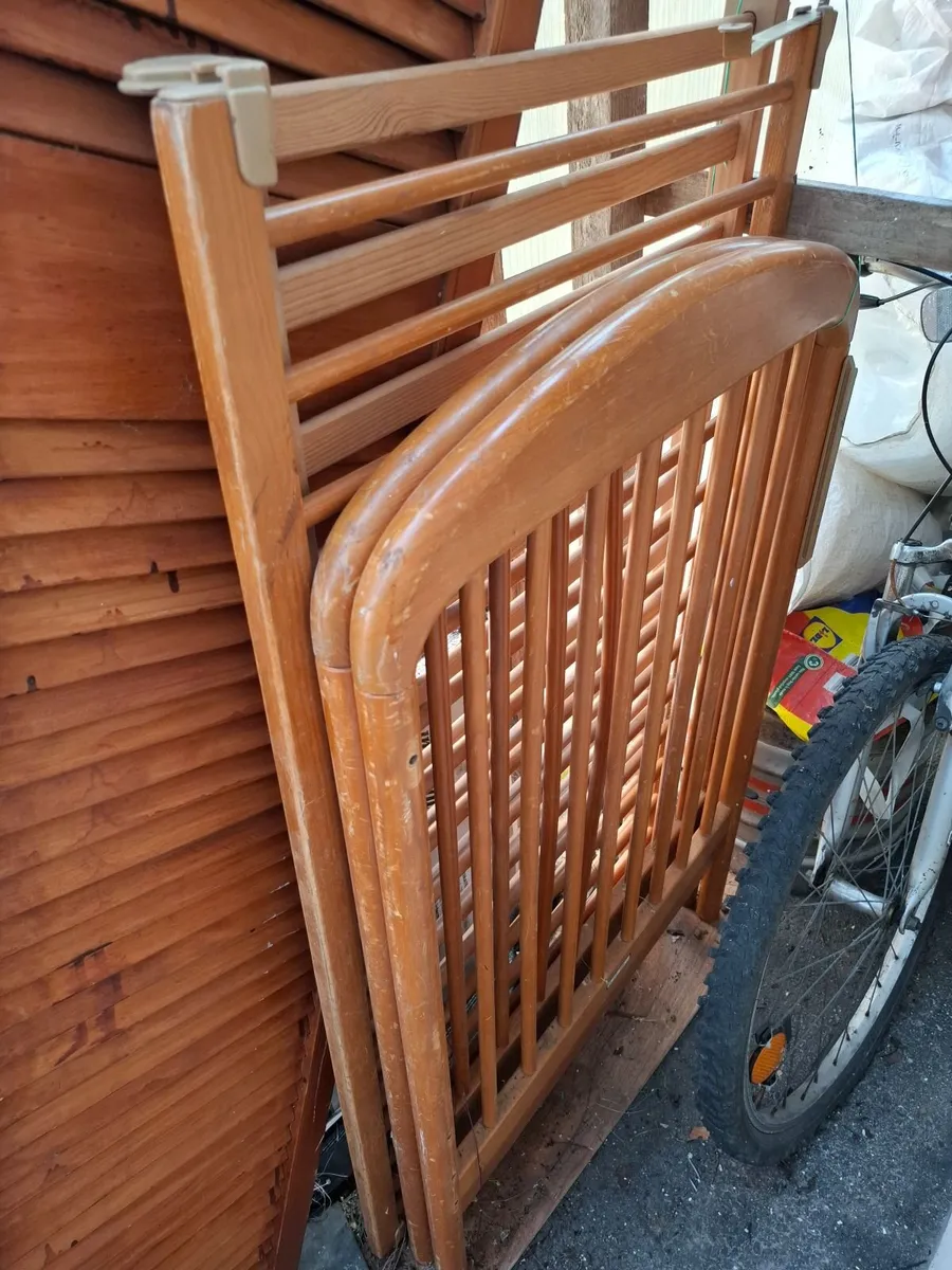 Back & Side of timber cot