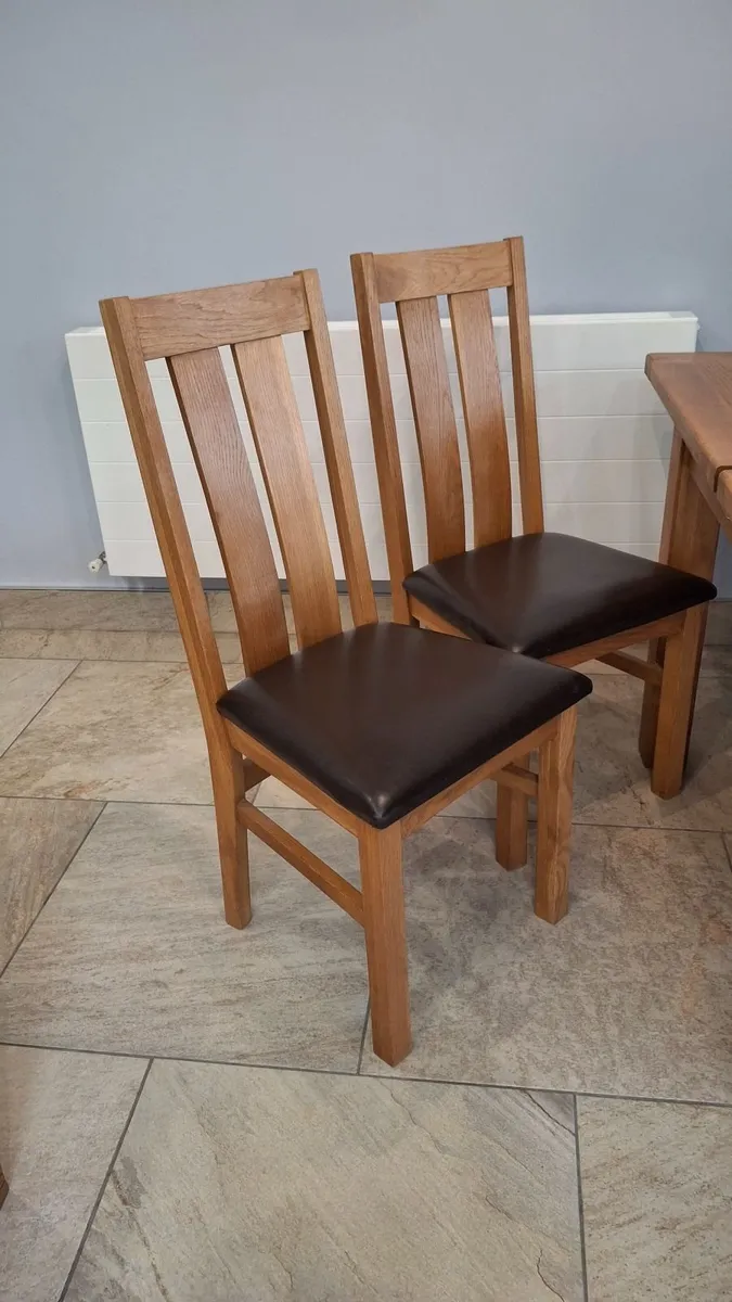 Kitchen table and six chairs - Image 1