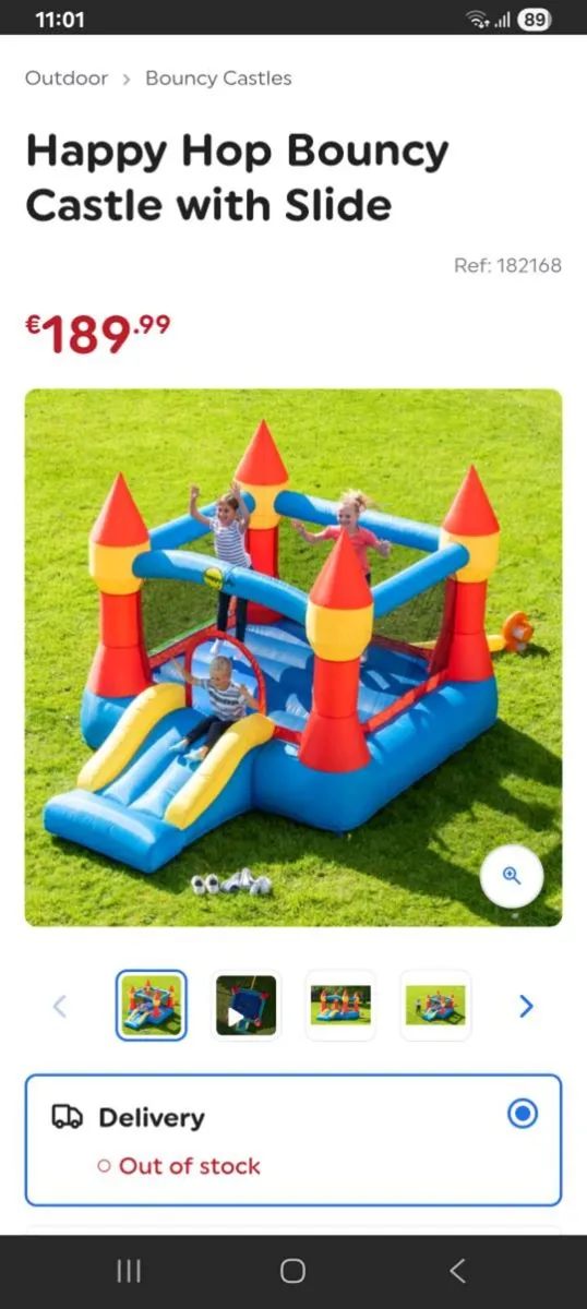 Happy Hop Bouncy Castle with Slide - Image 1