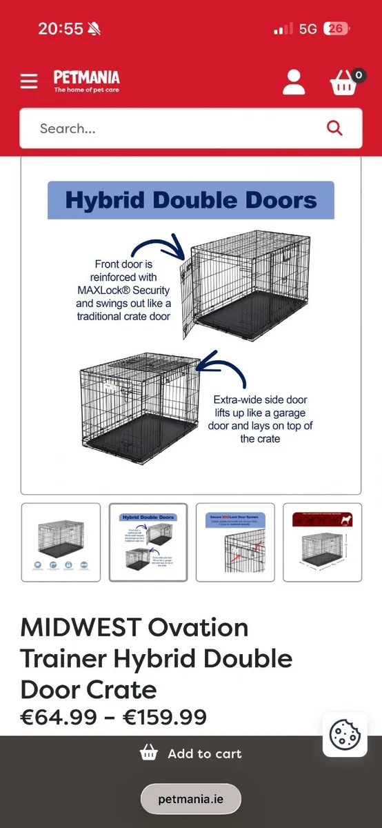 Dog crate and dog bed used for 1 week - Image 4
