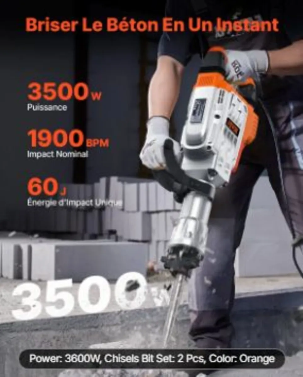 Demolition Jack Hammer, 3500W - Image 2