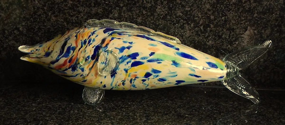 2 Vintage Hand Made Glass Fish - Image 4