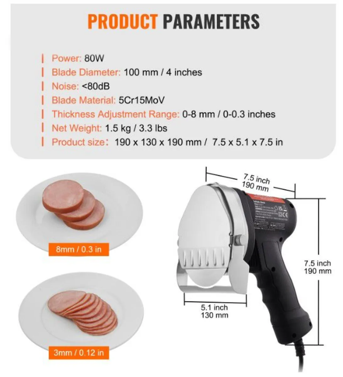 Electric Wired Turkish Barbecue Knife+2 Wavy Blade - Image 3