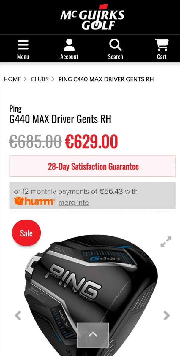 Ping G440 Max Driver. As New. - Image 2