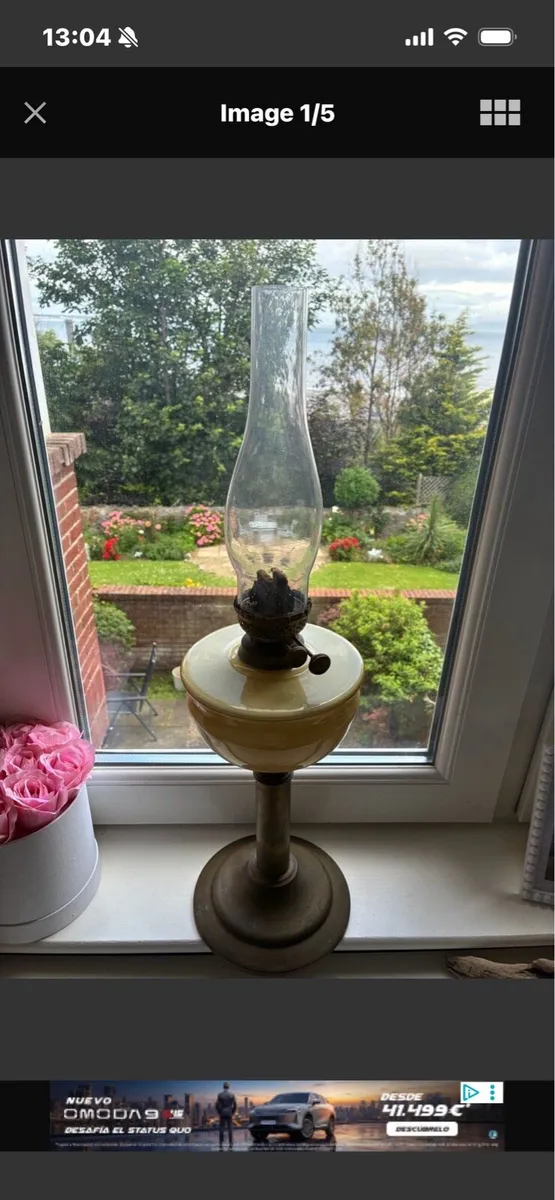 Antique Oil Lamp - Image 1