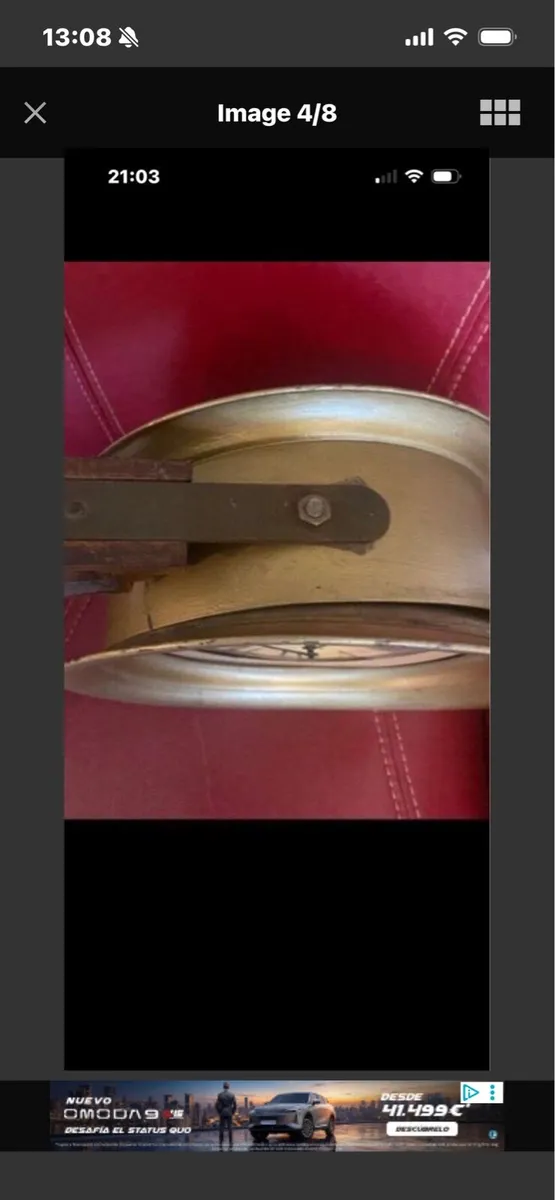 Large Brass Double Sided Wall Clock - Image 4