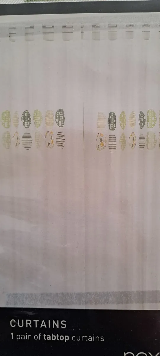 White, lined curtains - Image 4