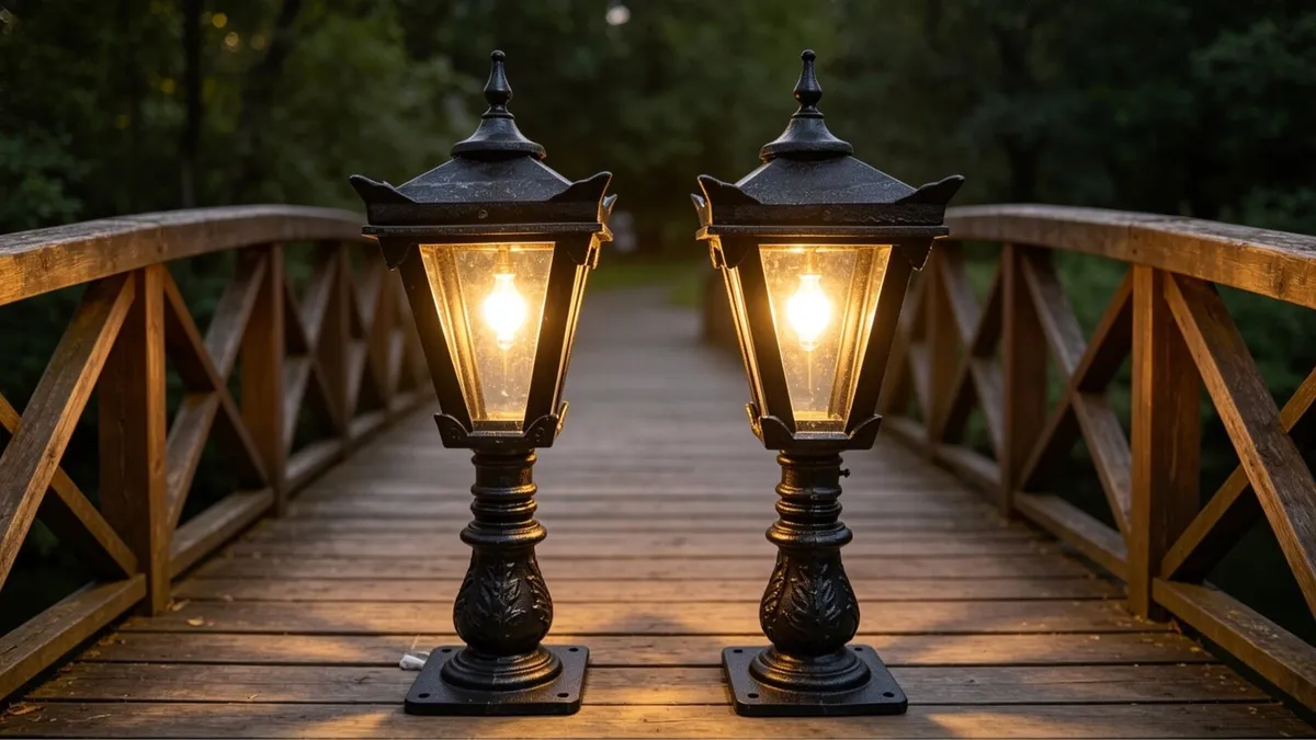 Cast pier lamps - Image 1