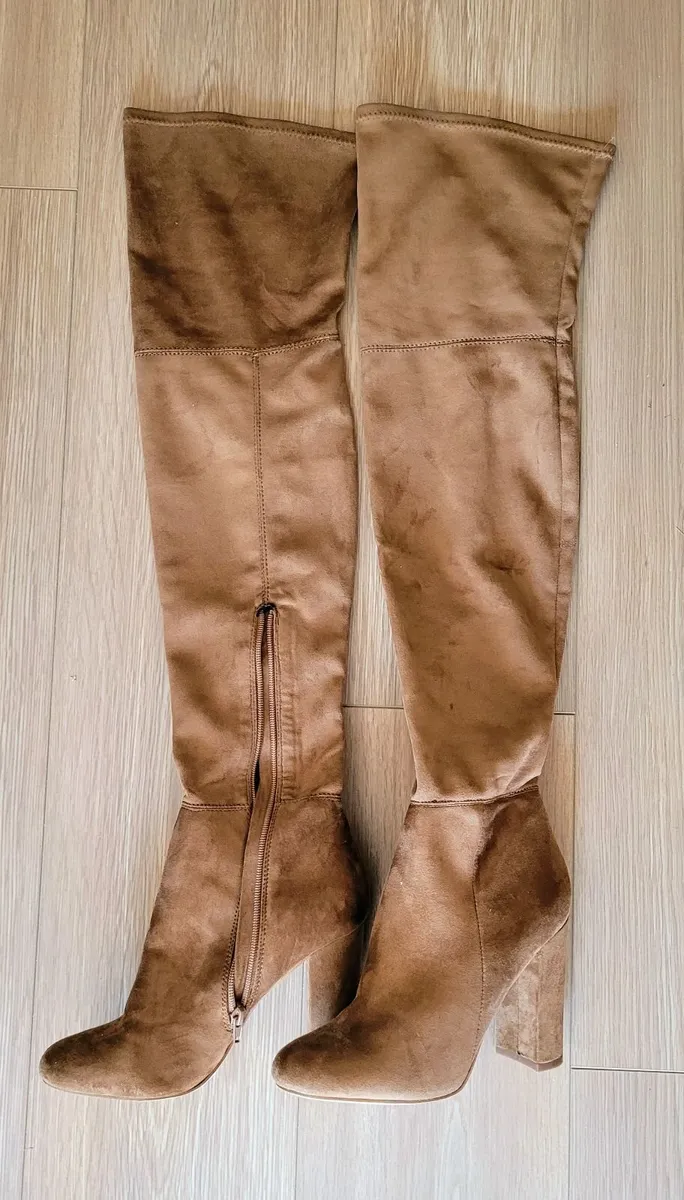 Over-the-knee Boots in Suede - Image 1