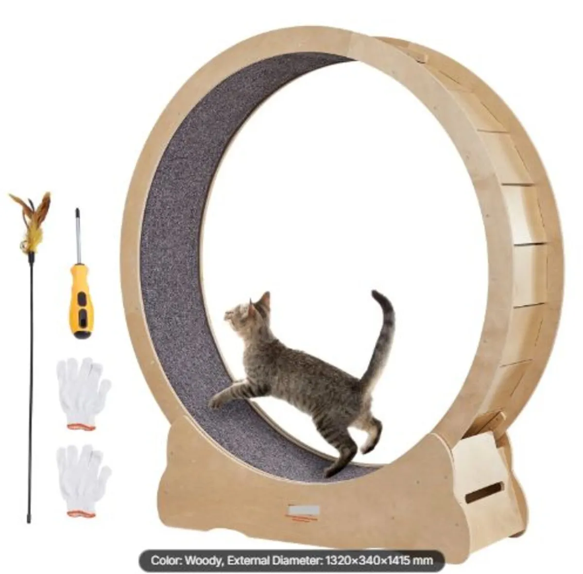 Cat Exercise Wheel, Large Cat Treadmill Wheel - Image 3