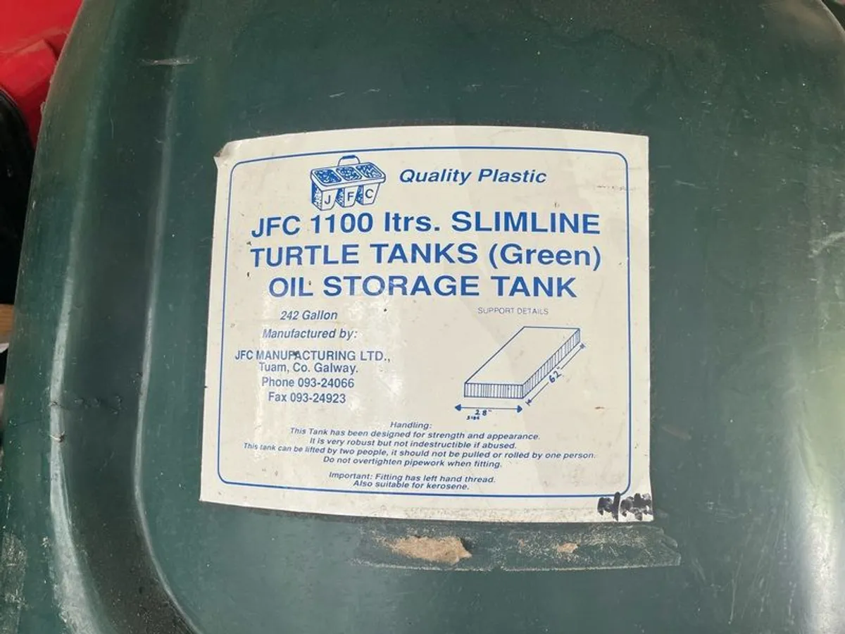 Kerosene Oil Tank, 1100l, slimline - Image 1