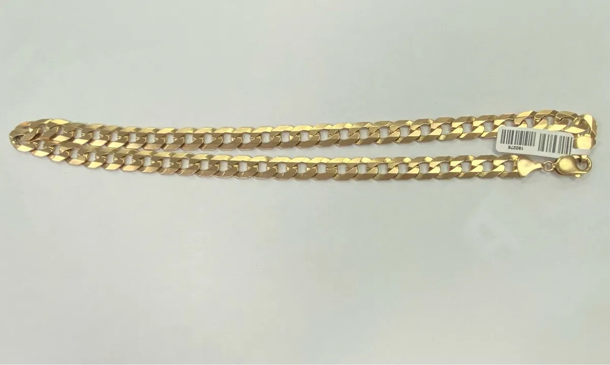 Men’s gold curb link chain - Image 1