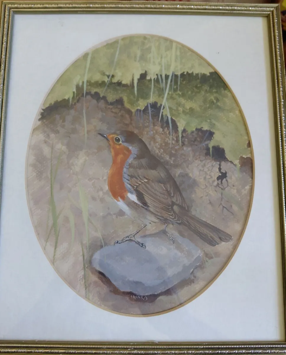 John Crank Robin Watercolour Painting - Image 1