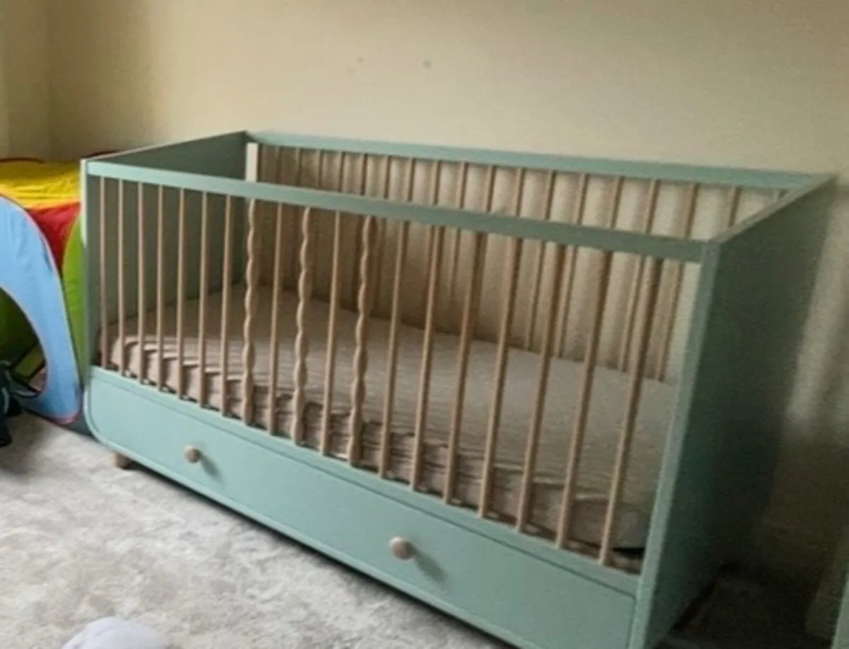 Ikea Myllra turquoise cot - Image 1