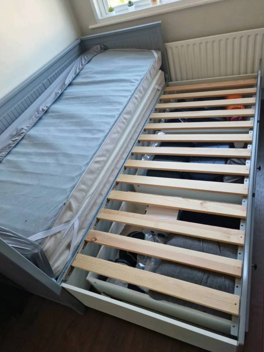 Ikea Hemnes Day bed with 2 x mattresses, cushion - Image 4