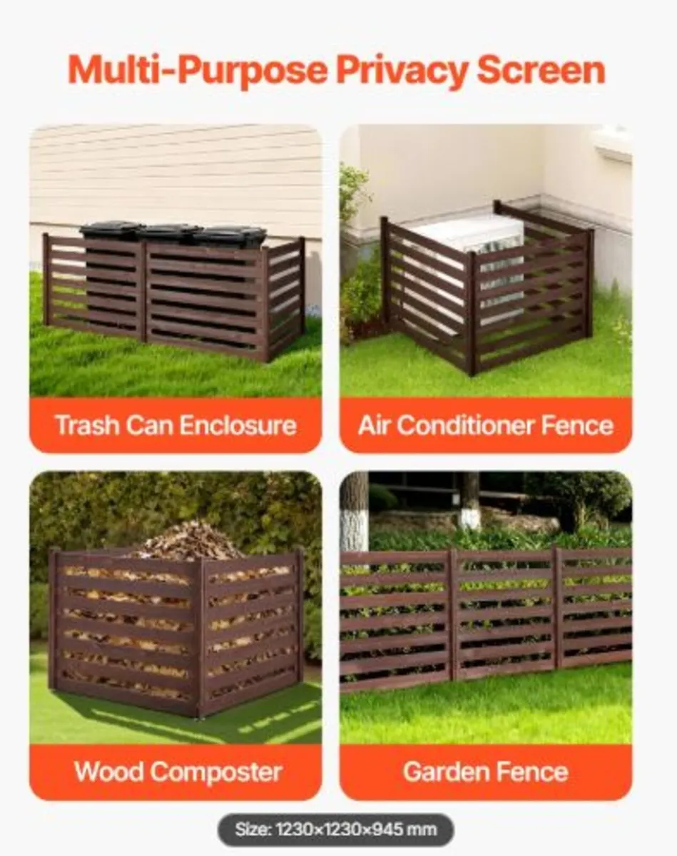 Wooden Privacy Fence,1230 x 945 mm Air Conditioner - Image 3
