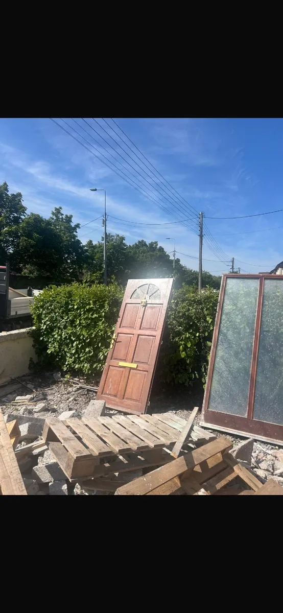 Teak Door with two side panels - Image 2