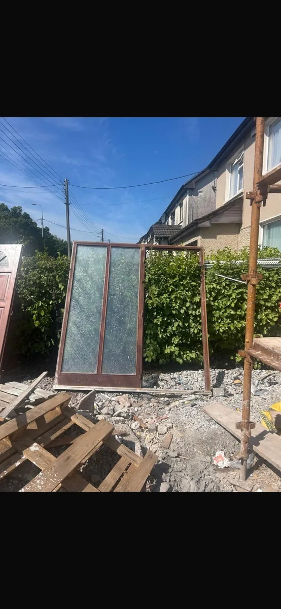 Teak Door with two side panels - Image 1