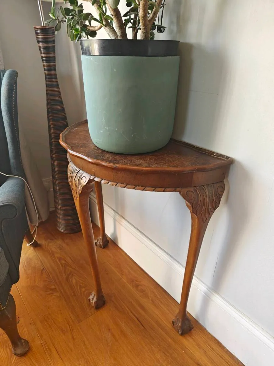 Vintage Demi-Lune Console / Hall Table - Image 2