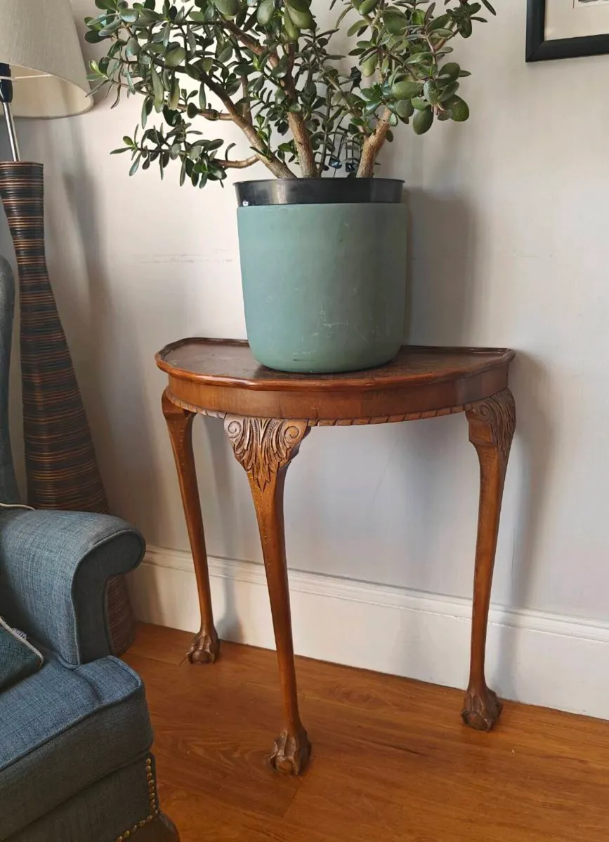 Vintage Demi-Lune Console / Hall Table - Image 1