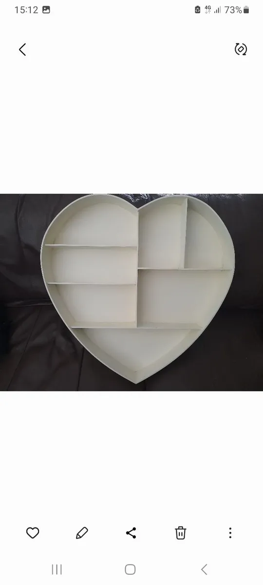 Heart shelf and unicorn head wall mount - Image 1