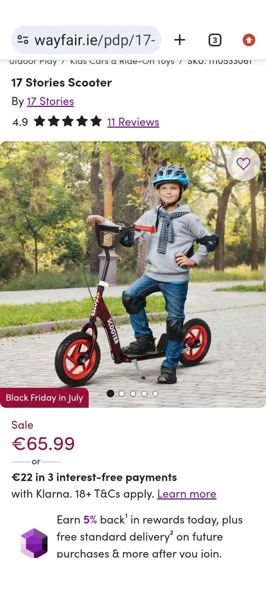 Puky line large wheel push scooter for kids - Image 3