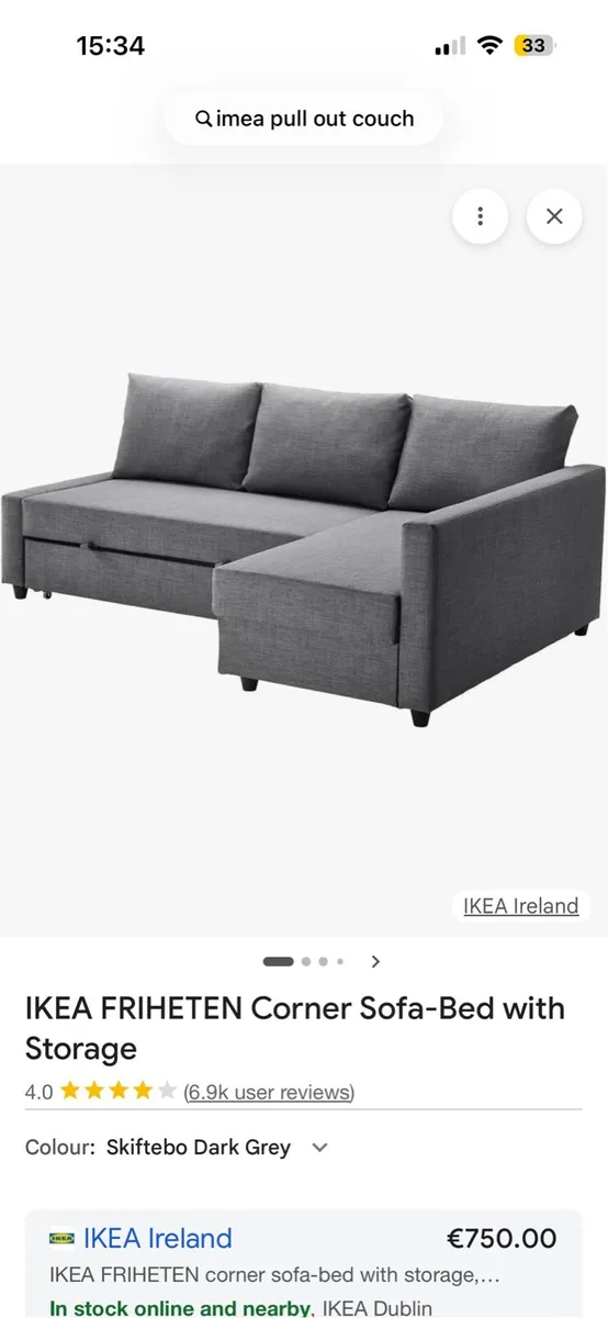 Corner Sofa Bed (Friheten Ikea) - Image 4