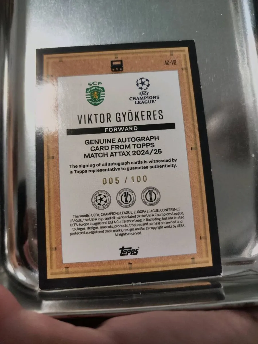 Viktor Gyokeres Match Attax genuine signature - Image 3