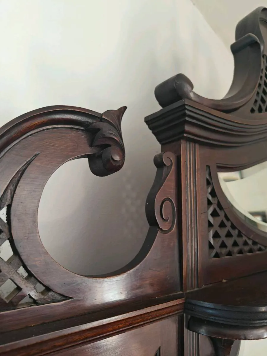 Antique Victorian Mirror-Back Chiffonier / Display - Image 3