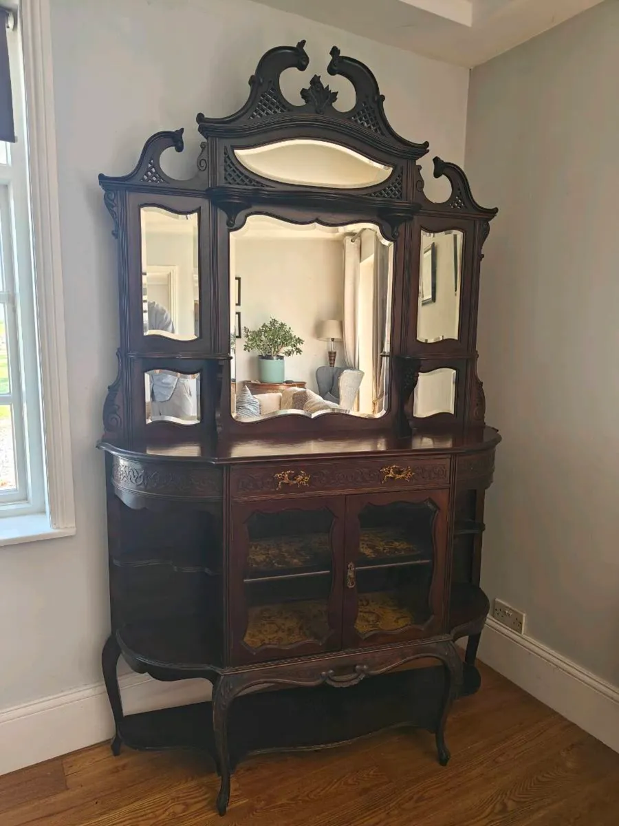 Antique Victorian Mirror-Back Chiffonier / Display - Image 1