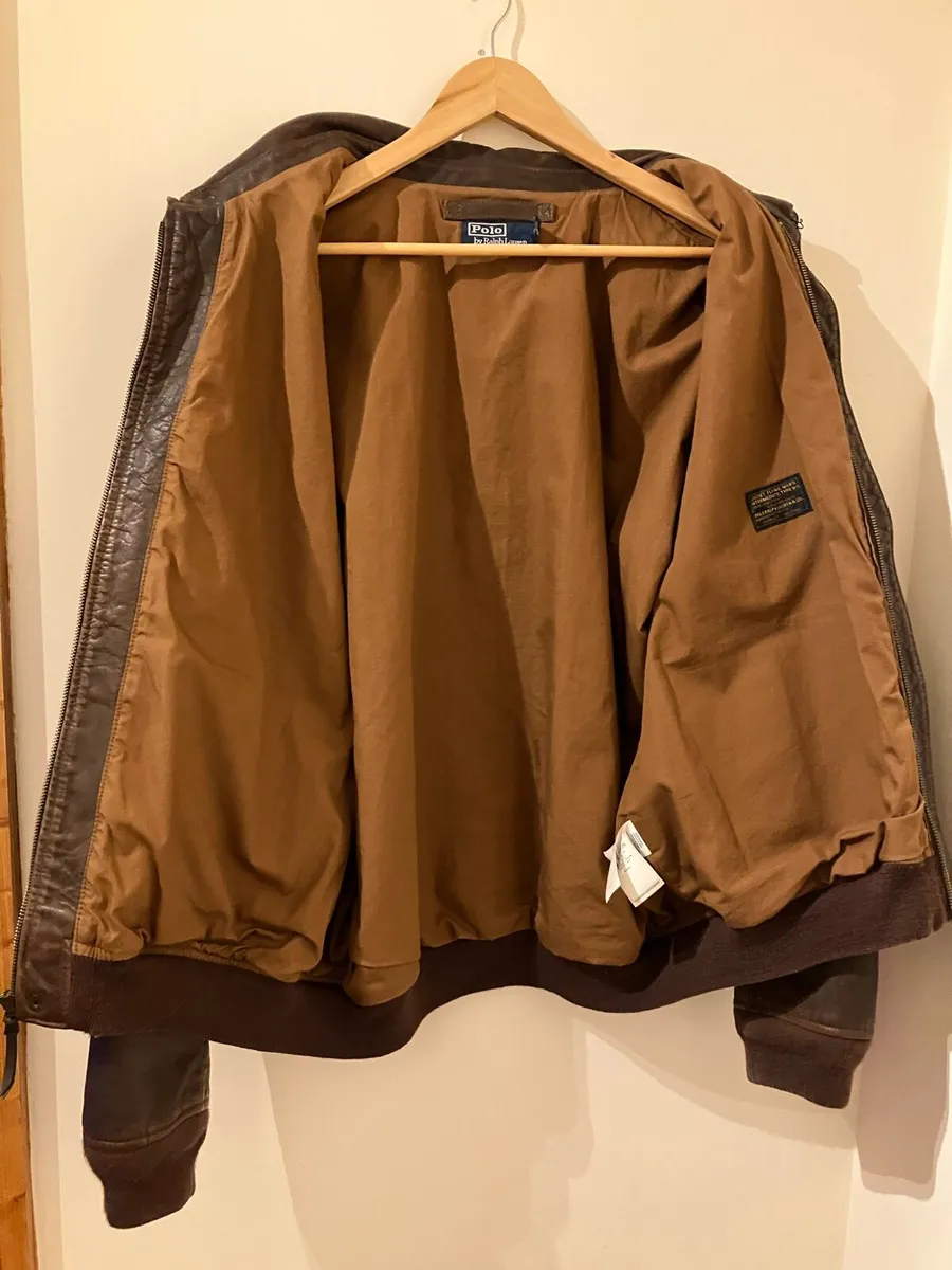 Ralph Lauren G1 Cowhide  Bomber Leather Jacket - Image 2