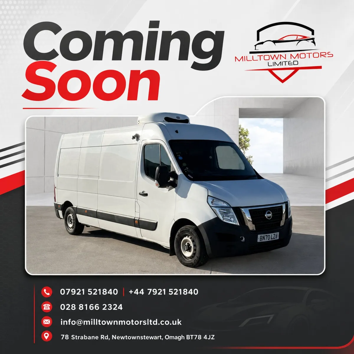 2020 Nissan NV400 Acenta dCi 135 FRIDGE VAN - Image 1
