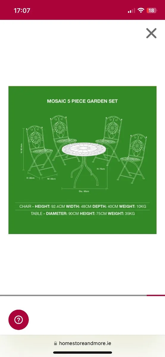Garden Table and Chairs - Image 2