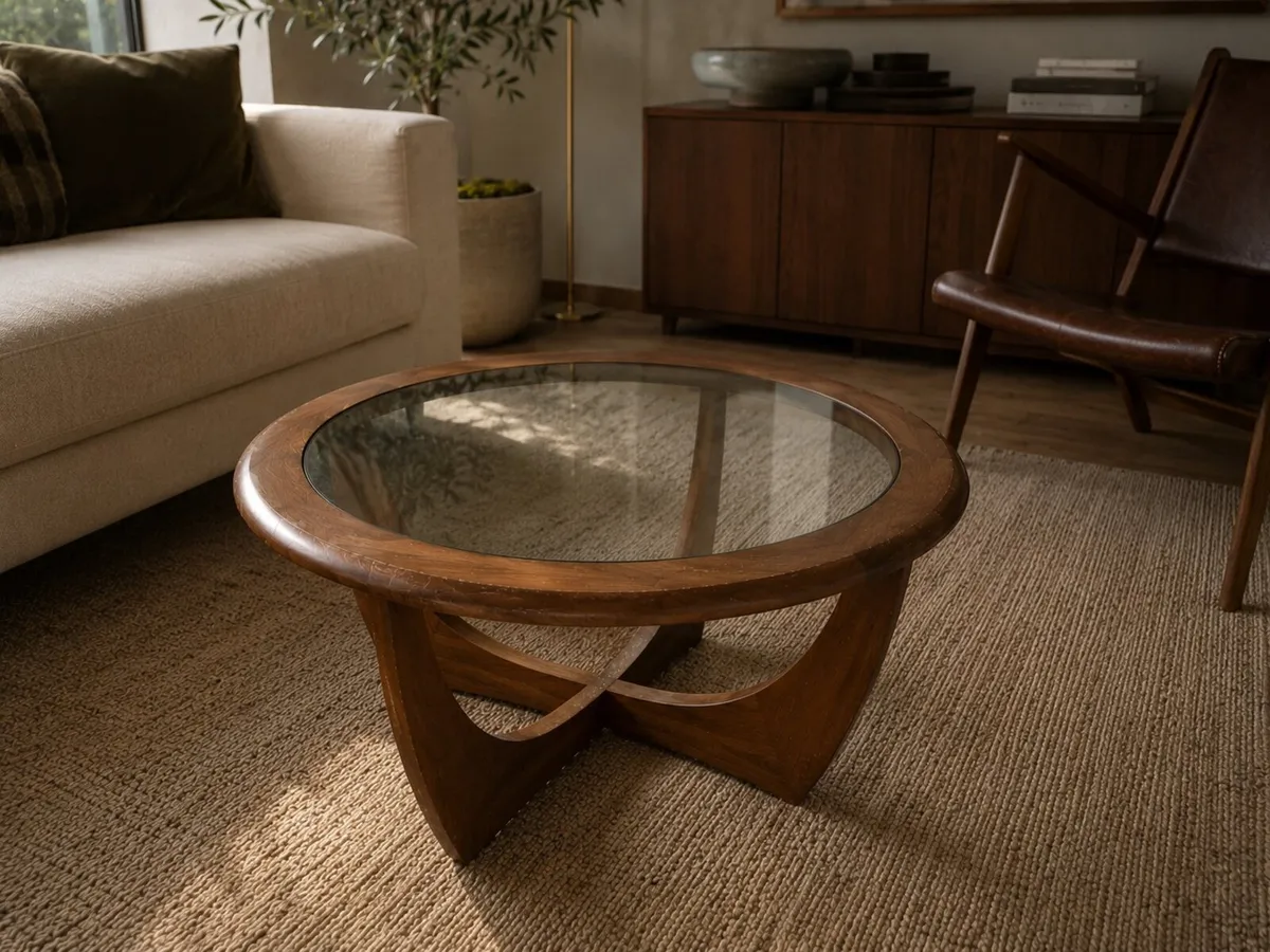 G-Plan Astro Mid Century Modern Glass Coffee Table - Image 1