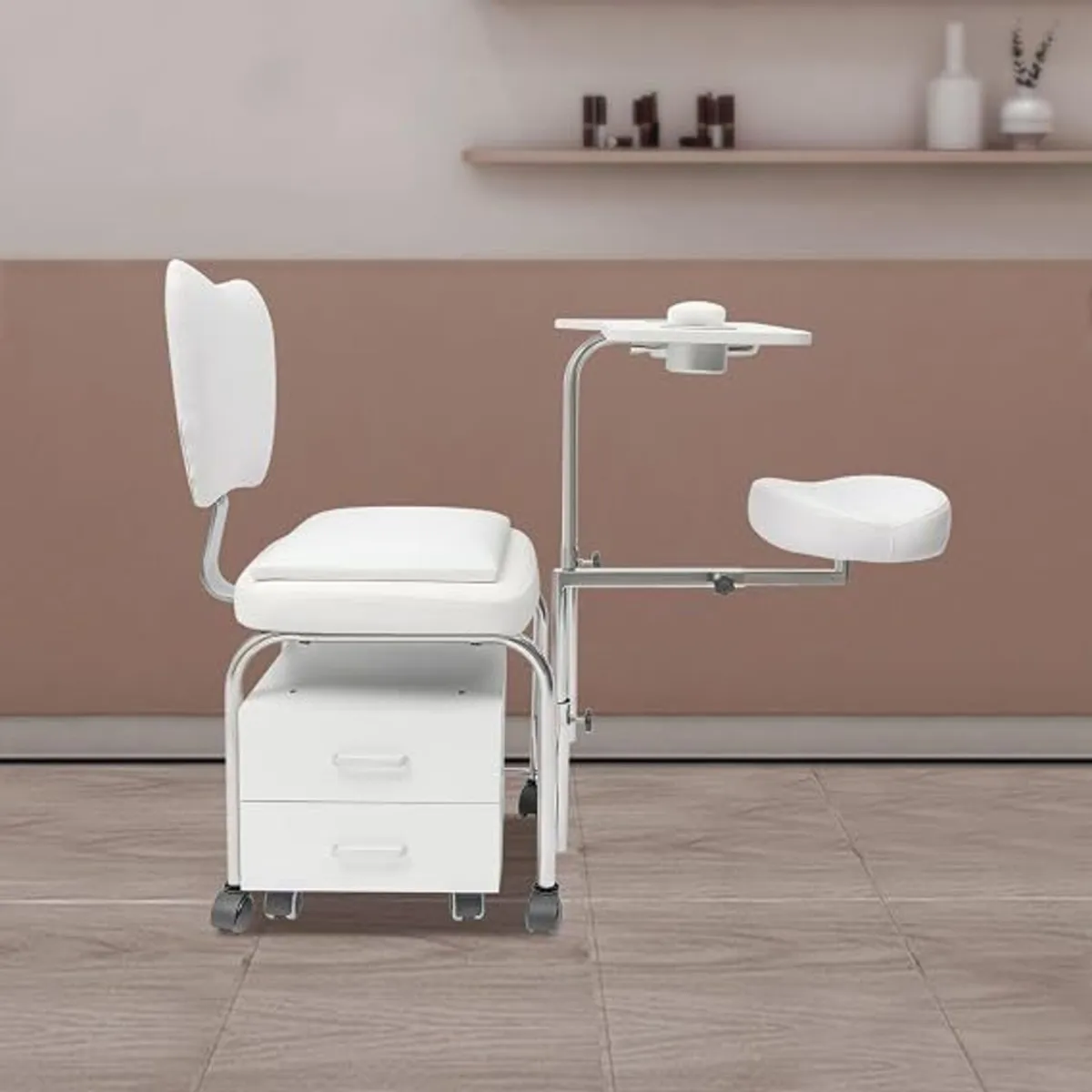 Manicure Pedicure Nail Station Chair Beauty Table - Image 4