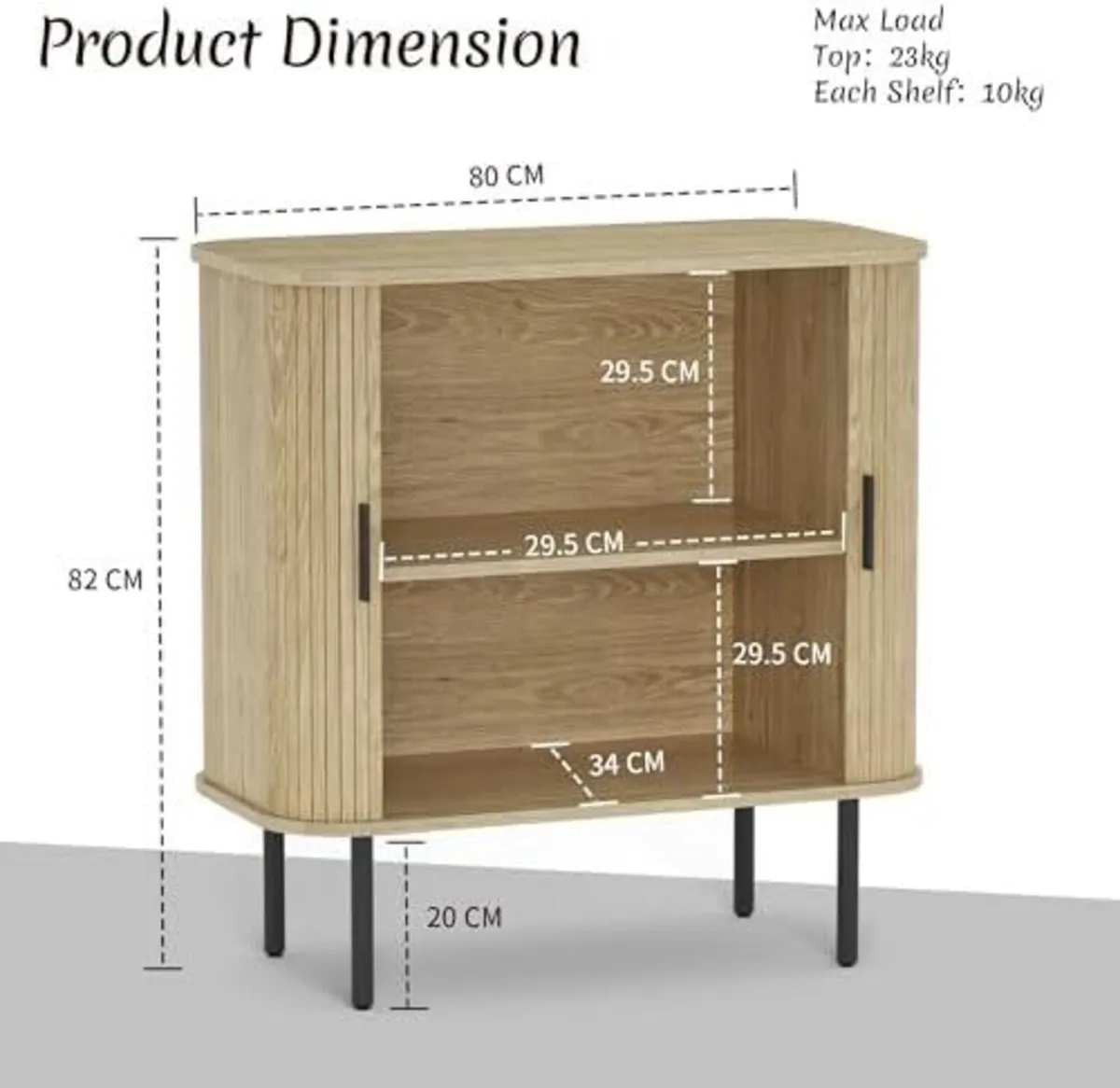 Buffet Storage Cabinet for Living Room, Kitchen Cu - Image 2