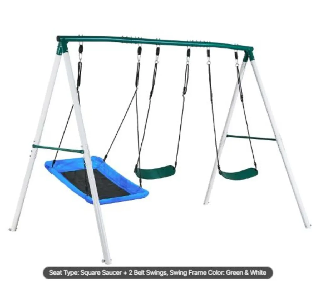 R Swing Set for Backyard, 110 x 80 cm Swing Seat - Image 3