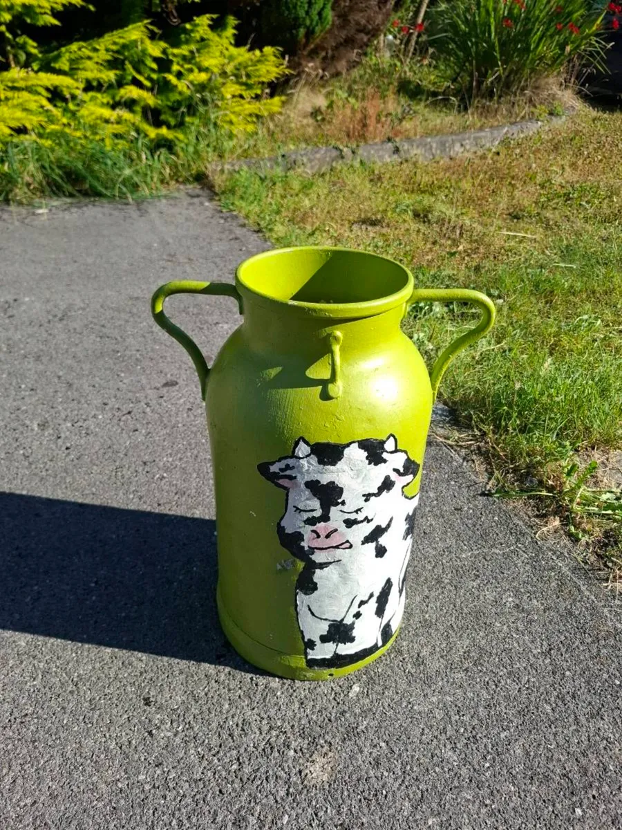 51cm cow milk churn can umbrella holder - Image 1