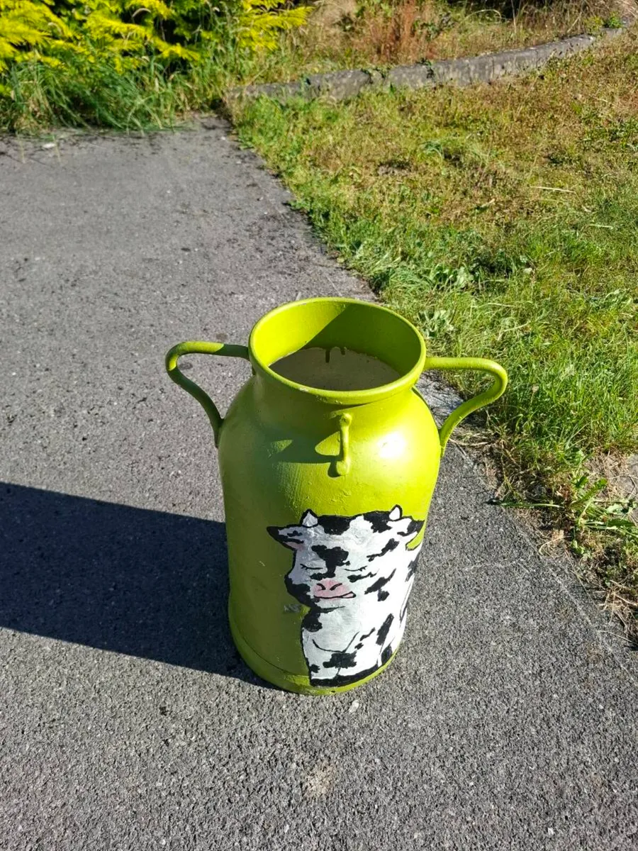 51cm cow milk churn can umbrella holder - Image 2