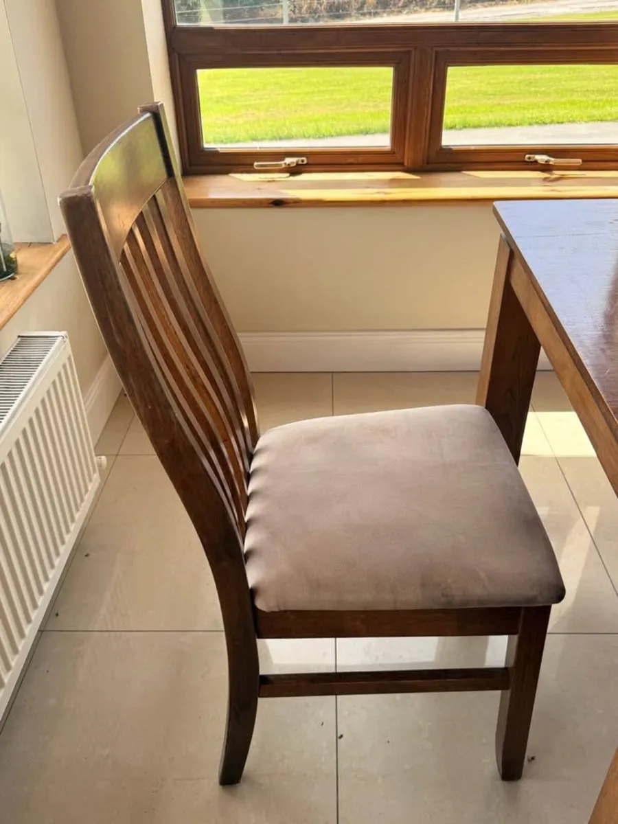 Solid Wood Dining Table & 6 Chairs - Image 2