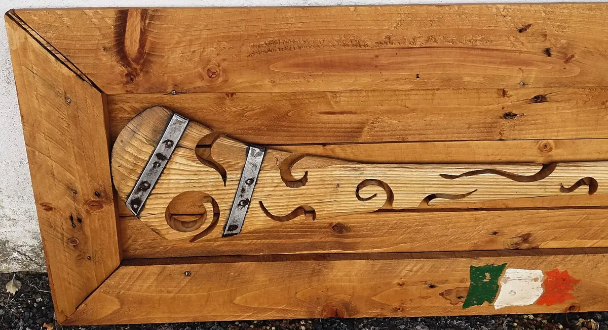 Rustic "Old Irish Hurley" Wallmount wood art. - Image 3