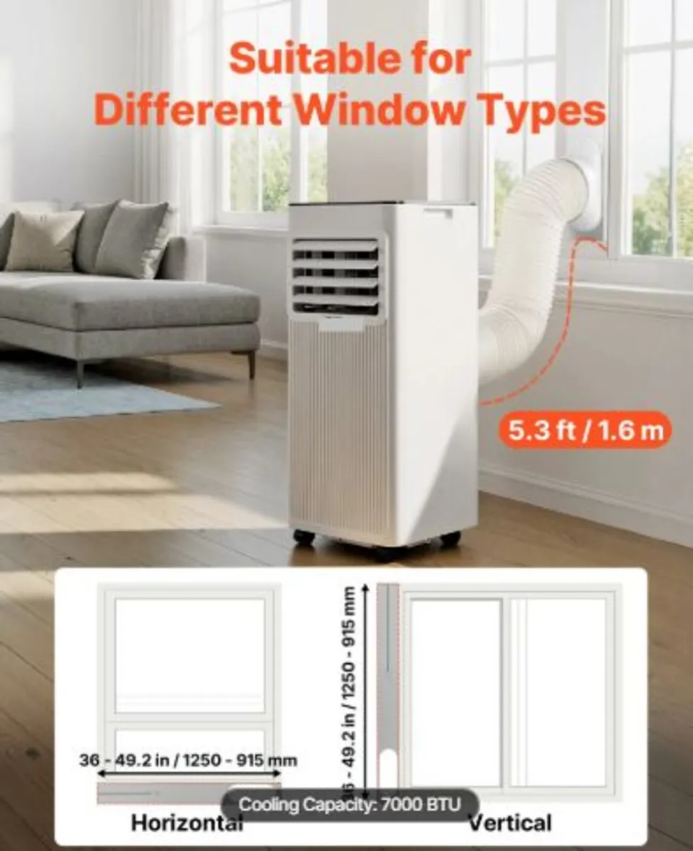 Portable Air Conditioner,7000 BTU 2kW 3-in-1 Stand - Image 3