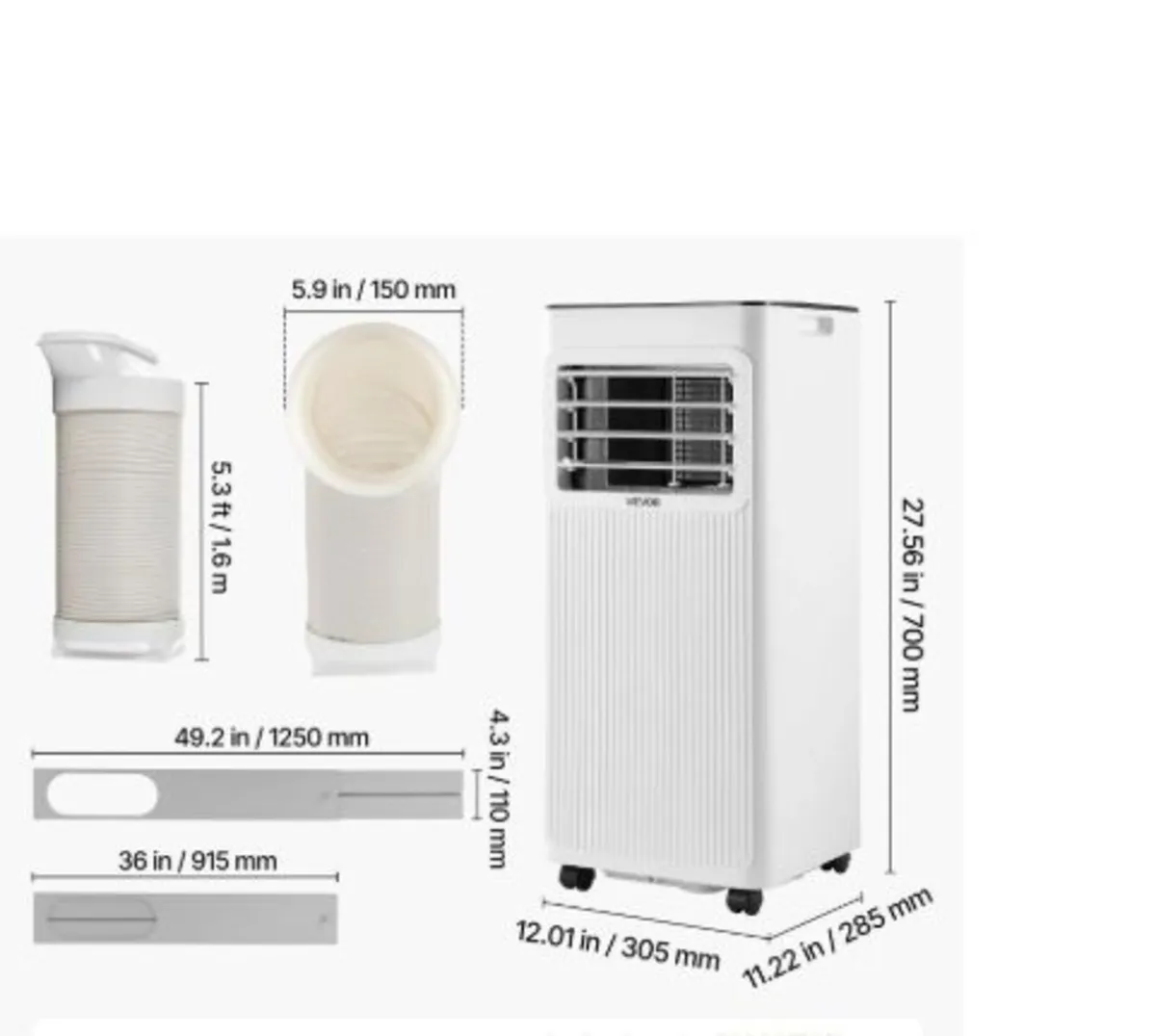 Portable Air Conditioner,7000 BTU 2kW 3-in-1 Stand - Image 4