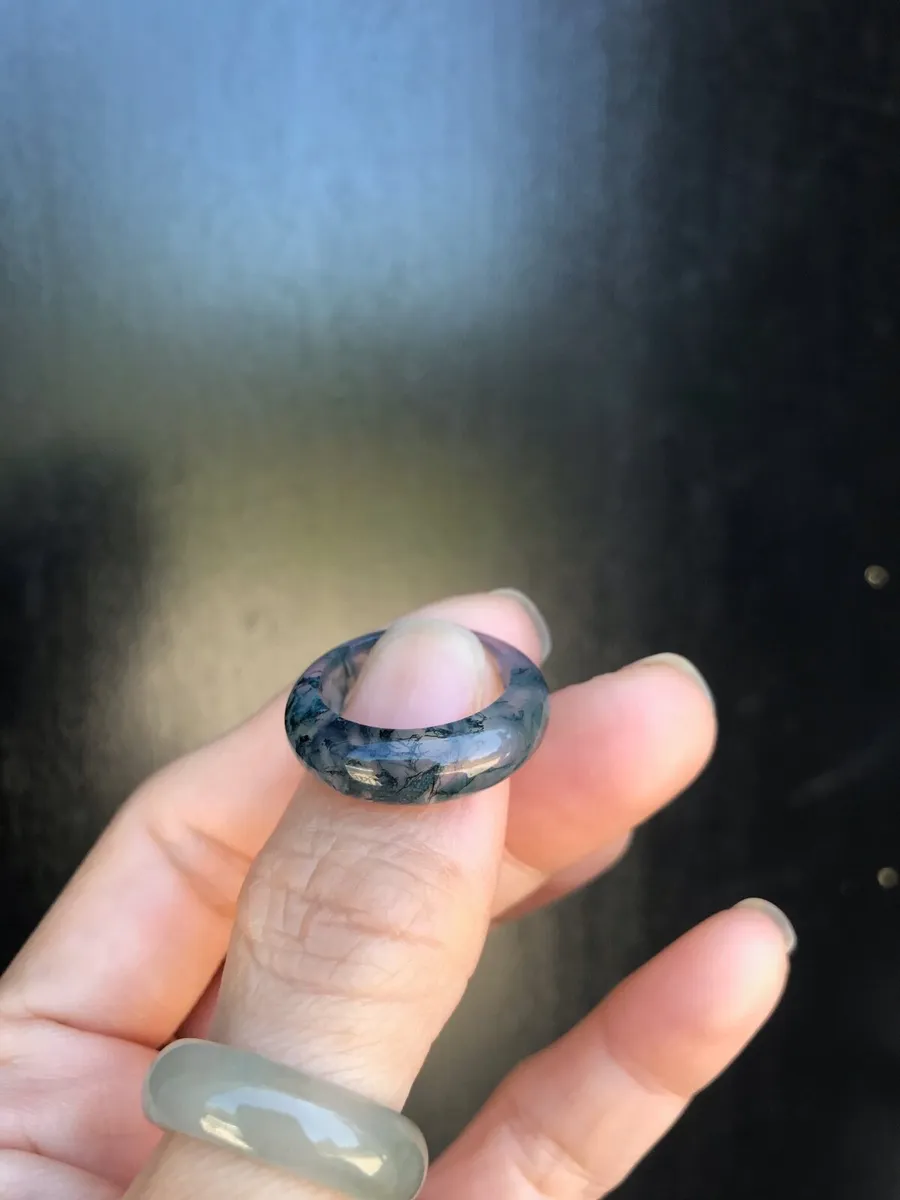 Natural Moss Agate Ring (17mm) - Image 3