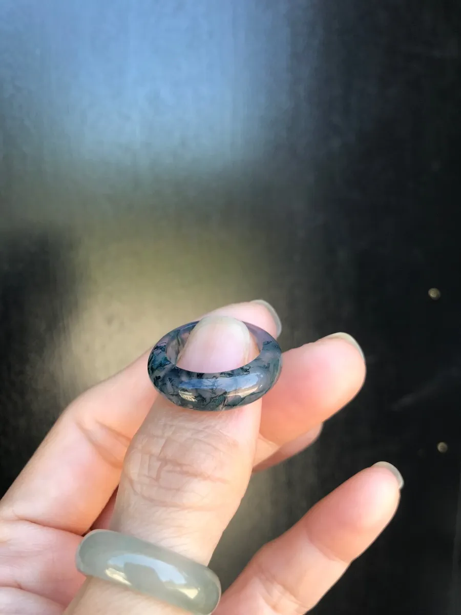 Natural Moss Agate Ring (17mm) - Image 4